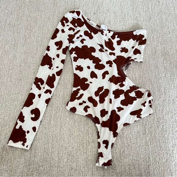 Cow Print Bodysuit - Picture 1 of 2